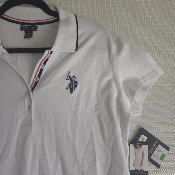 US Polo Association White Cotton Casual Dress  Collared Pullover - Picture 6 of 12